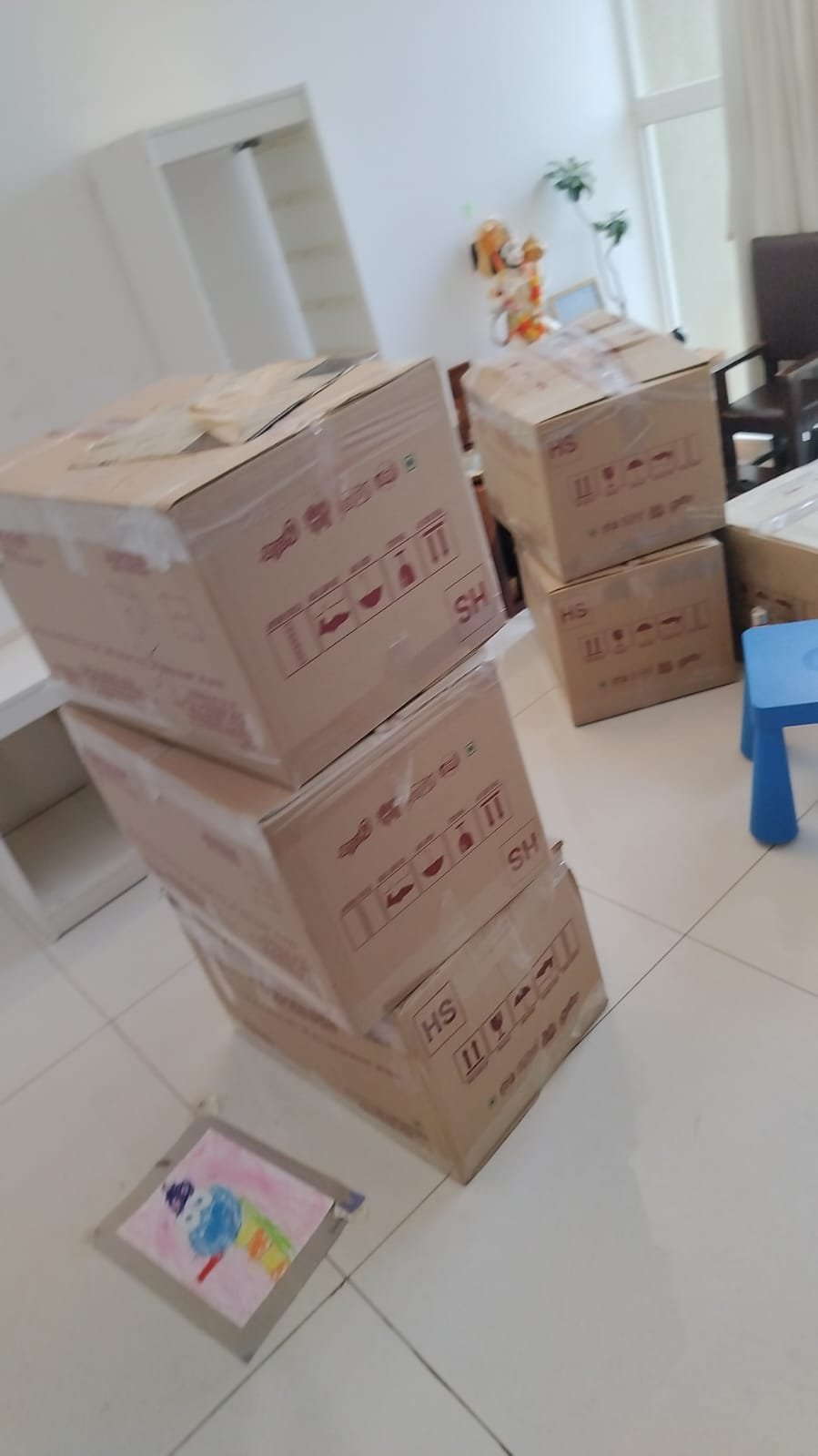 Secured car in transit container